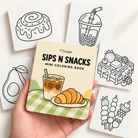Sips n Snacks Mini Coloring Book